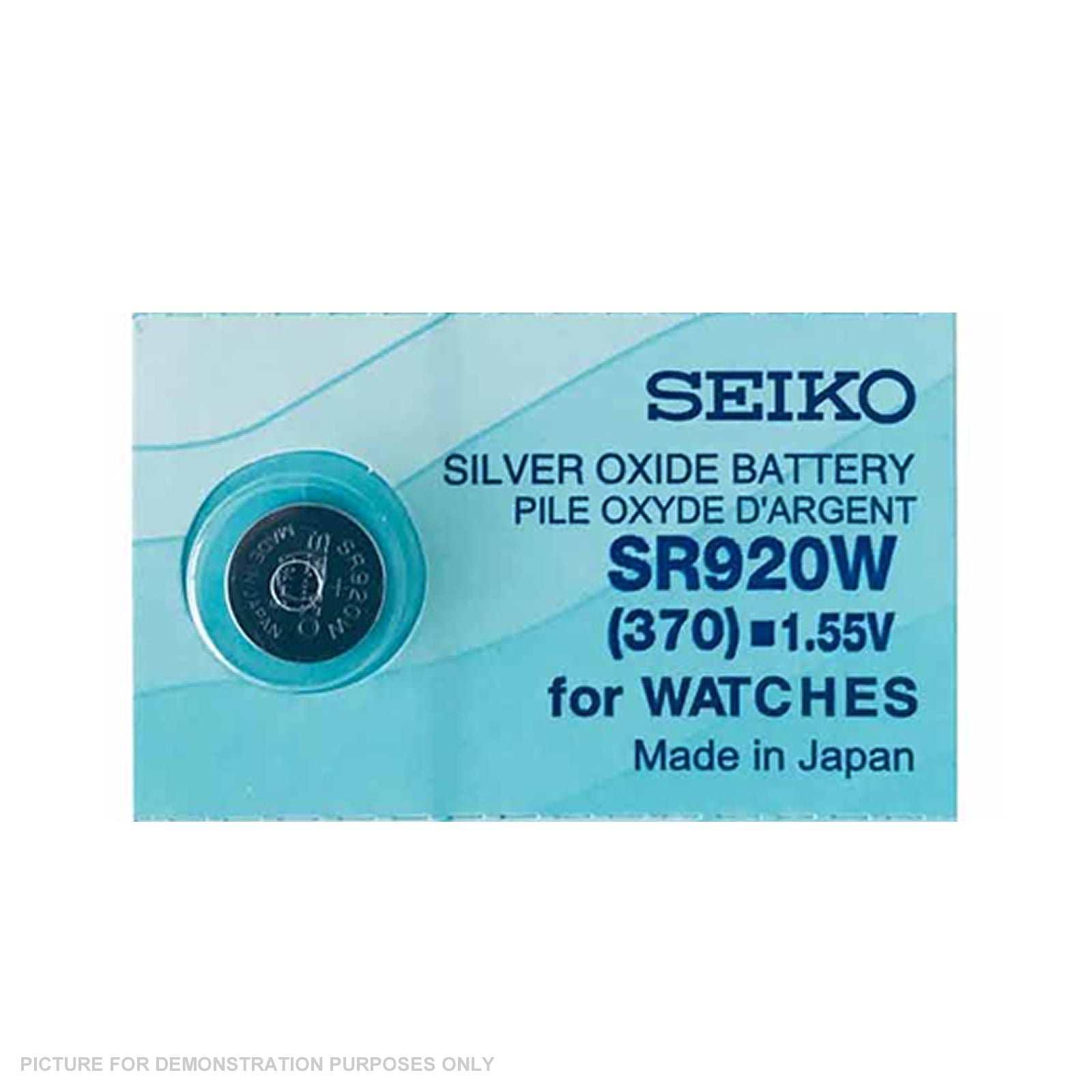 SEIKO SR920W (370) Silver Oxide Watch Battery 1.55v (1 ONLY)